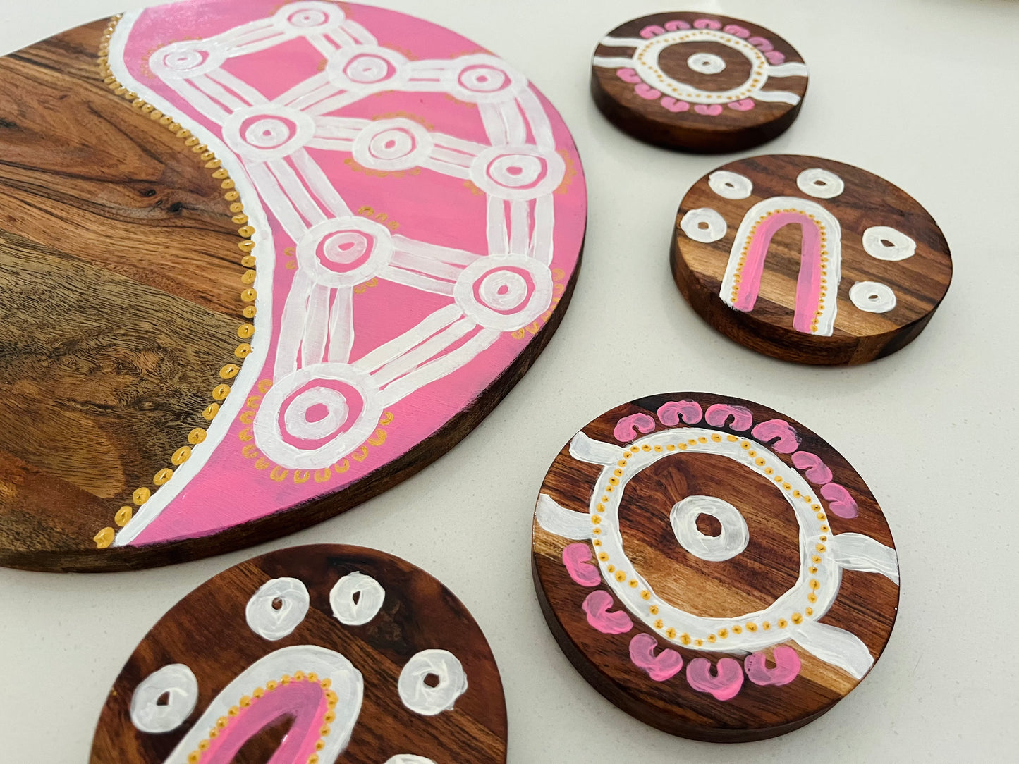 Serving Platter and Coaster Set