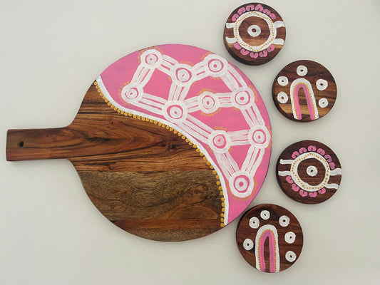 Serving Platter and Coaster Set