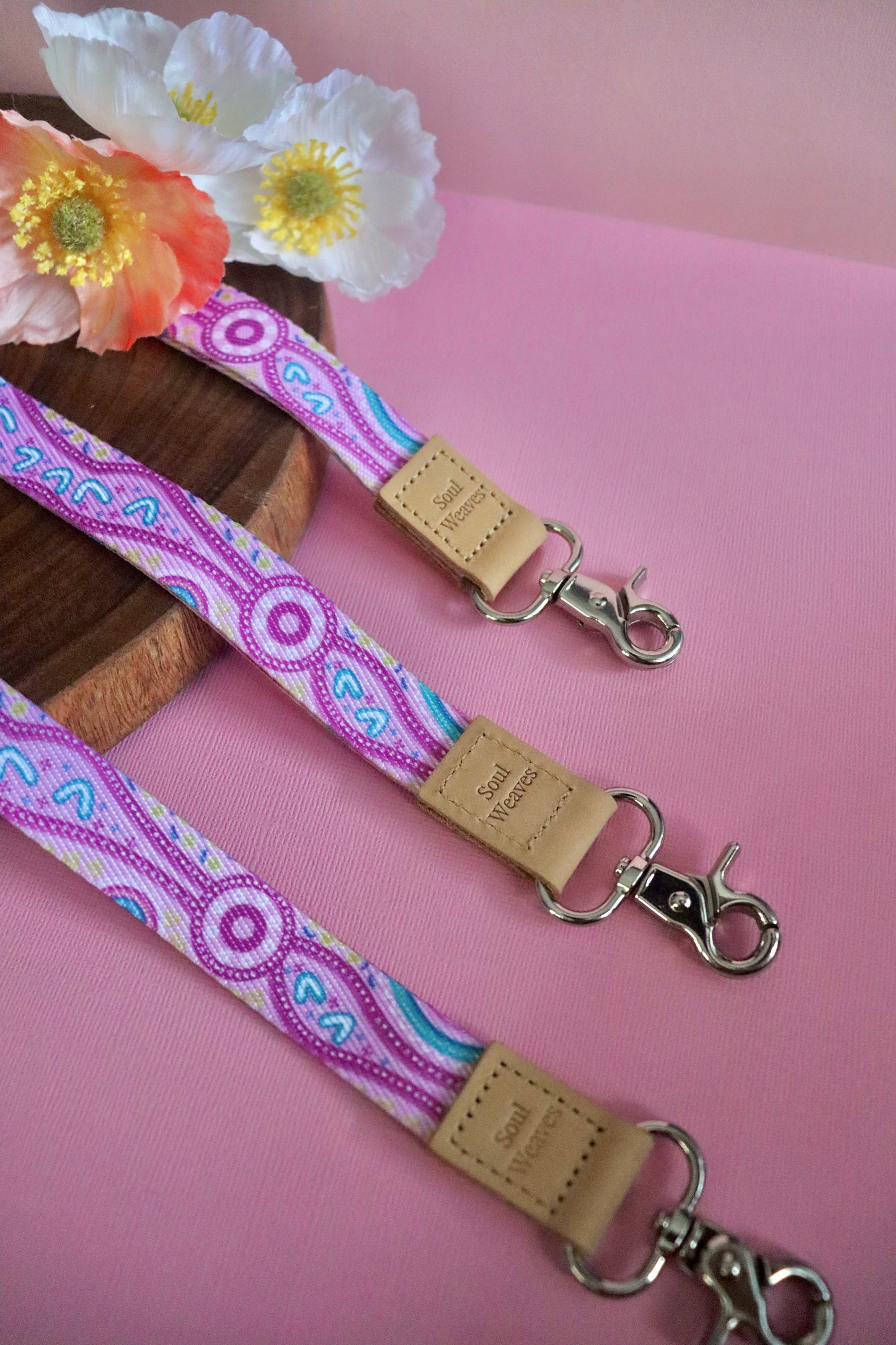 Flowing Together Fabric Lanyard
