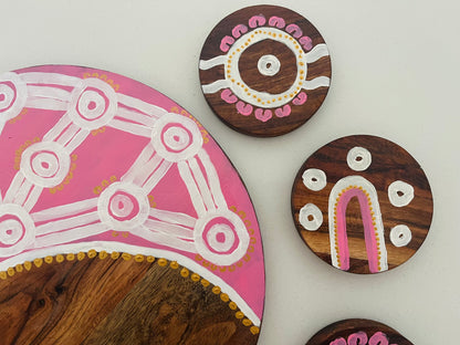 Serving Platter and Coaster Set